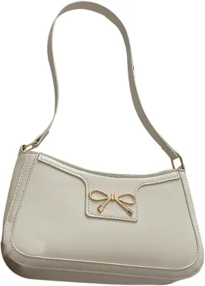 SweatyRocks Women's Bow Top Handle Clutch Purses PU Leather Underarm Shoulder Bags