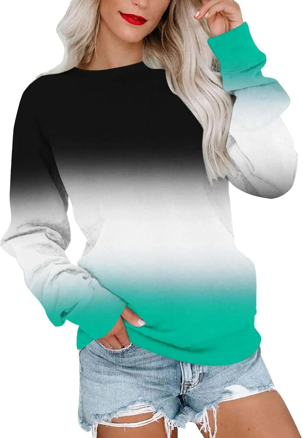 TANGNADE Oversized Sweatshirts Women Hoodies Crew Neck Pullover Sweaters Casual Comfy Fall Outfits Fashion Clothes 2024