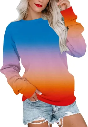 TANGNADE Oversized Sweatshirts Women Hoodies Crew Neck Pullover Sweaters Casual Comfy Fall Outfits Fashion Clothes 2024