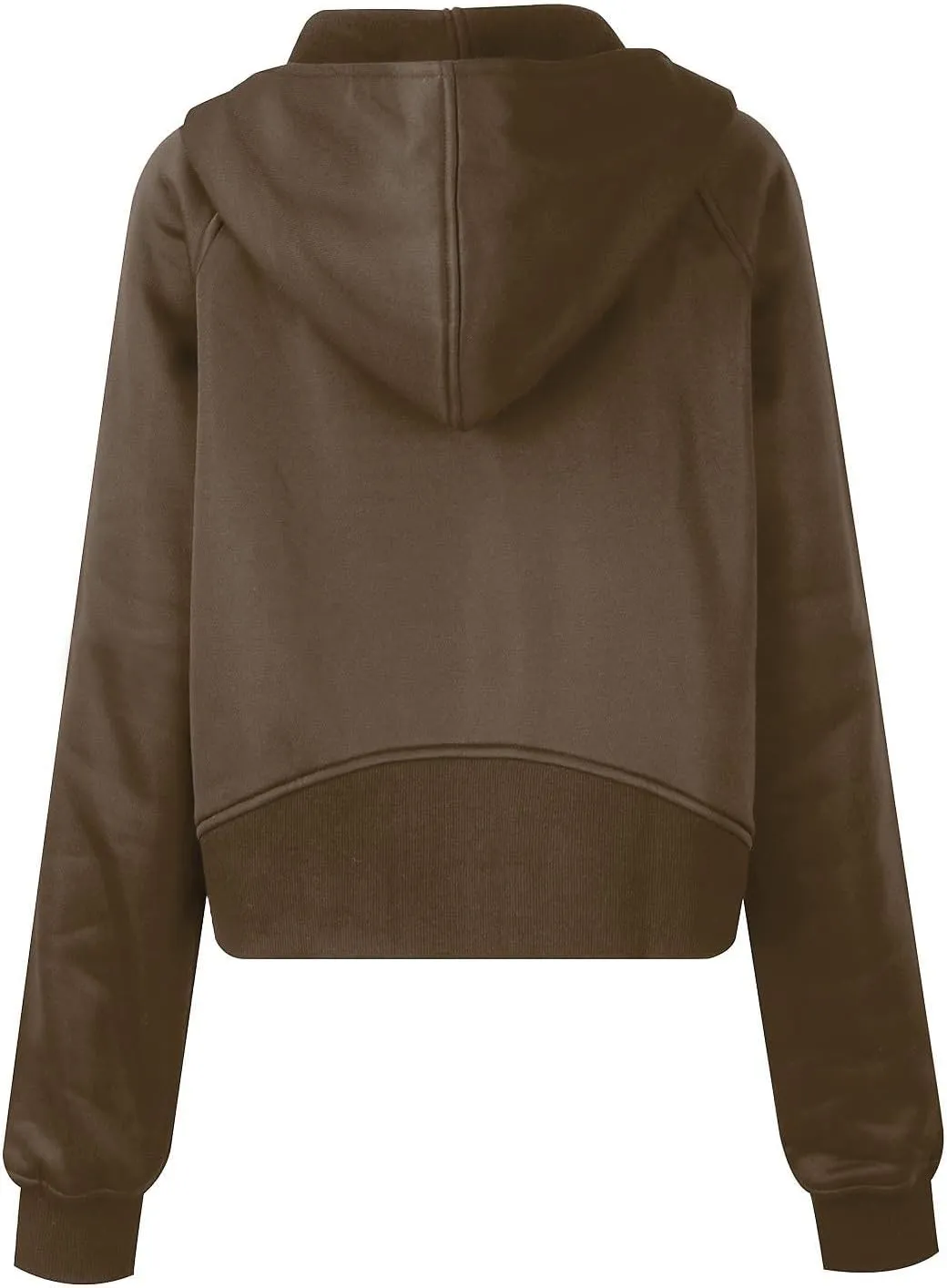 TANGNADE Womens Full Zip Pullover Cropped Hoodies Long Sleeve Fleece Sweatshirts with Pockets Fall Outfits Clothes