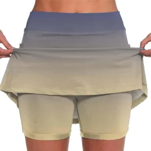 Tennis Skirts for Women Summer 2024 Golf Athletic Activewear Mini Skorts Gradient Color Workout Running Shorts Plus Size 2024