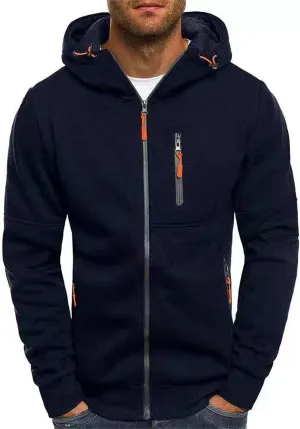 Thatrich Mens Oversized Hoodies Full Zip Hood Sweatshirt Lightweight Fleece Lined Jacket Casual Workout Sweatshirts Outerwear