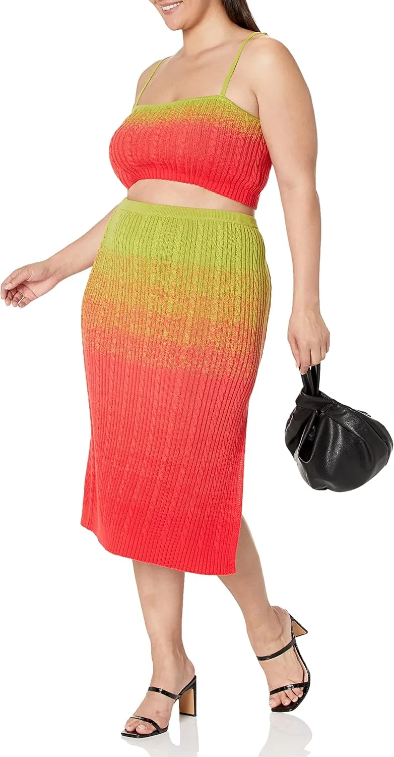 The Drop Women's Lola Ombre Midi Skirt