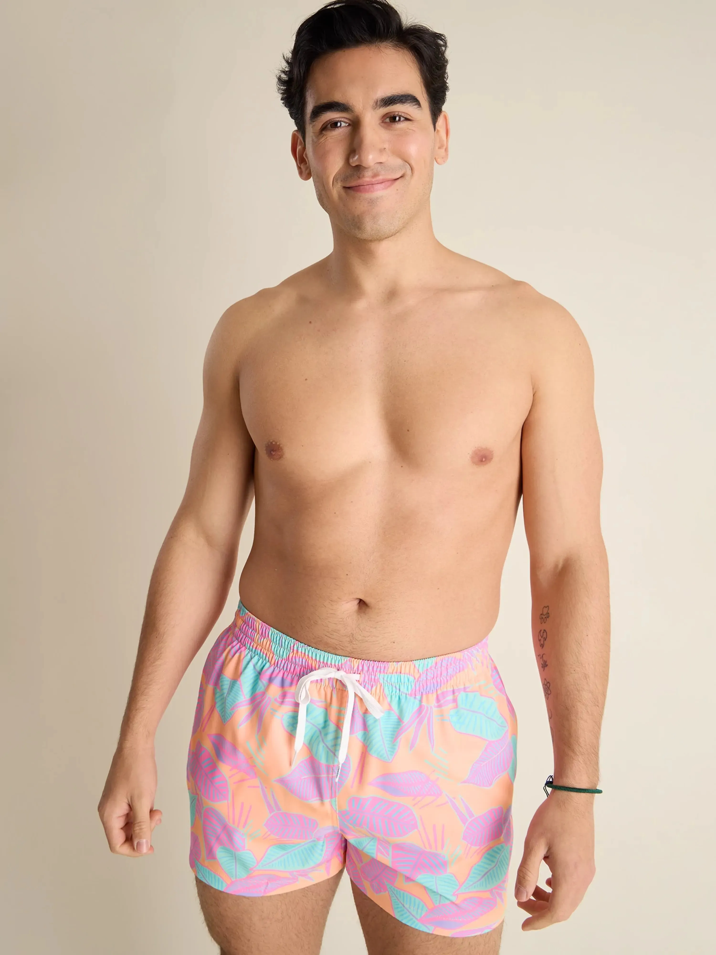 The Posh Palms 4" (Classic Lined Swim Trunk)