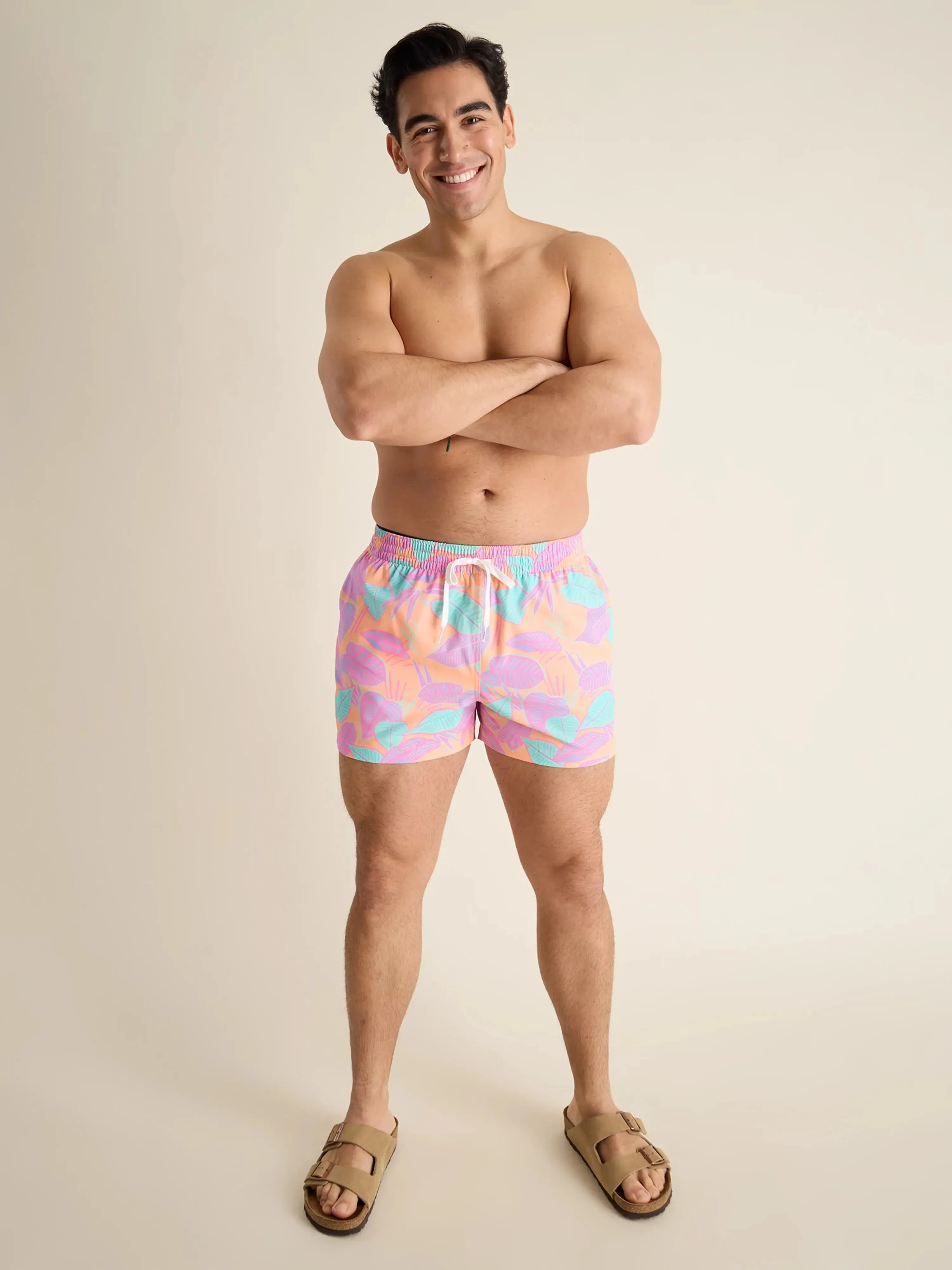 The Posh Palms 4" (Classic Lined Swim Trunk)