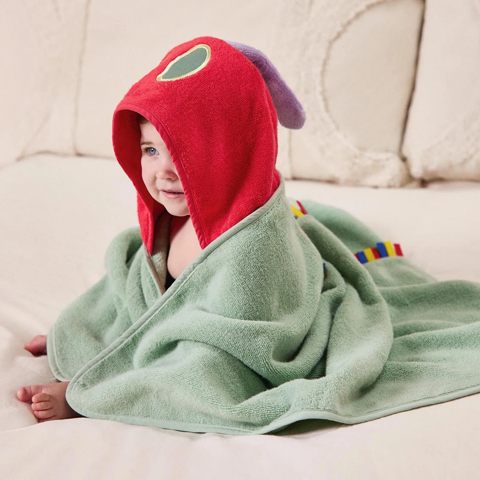 The Very Hungry Caterpillar Baby & Kids Hooded Bath Towel