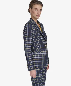 Tommy Hilfiger Women's Pinstripe Puff Sleeve Blazer