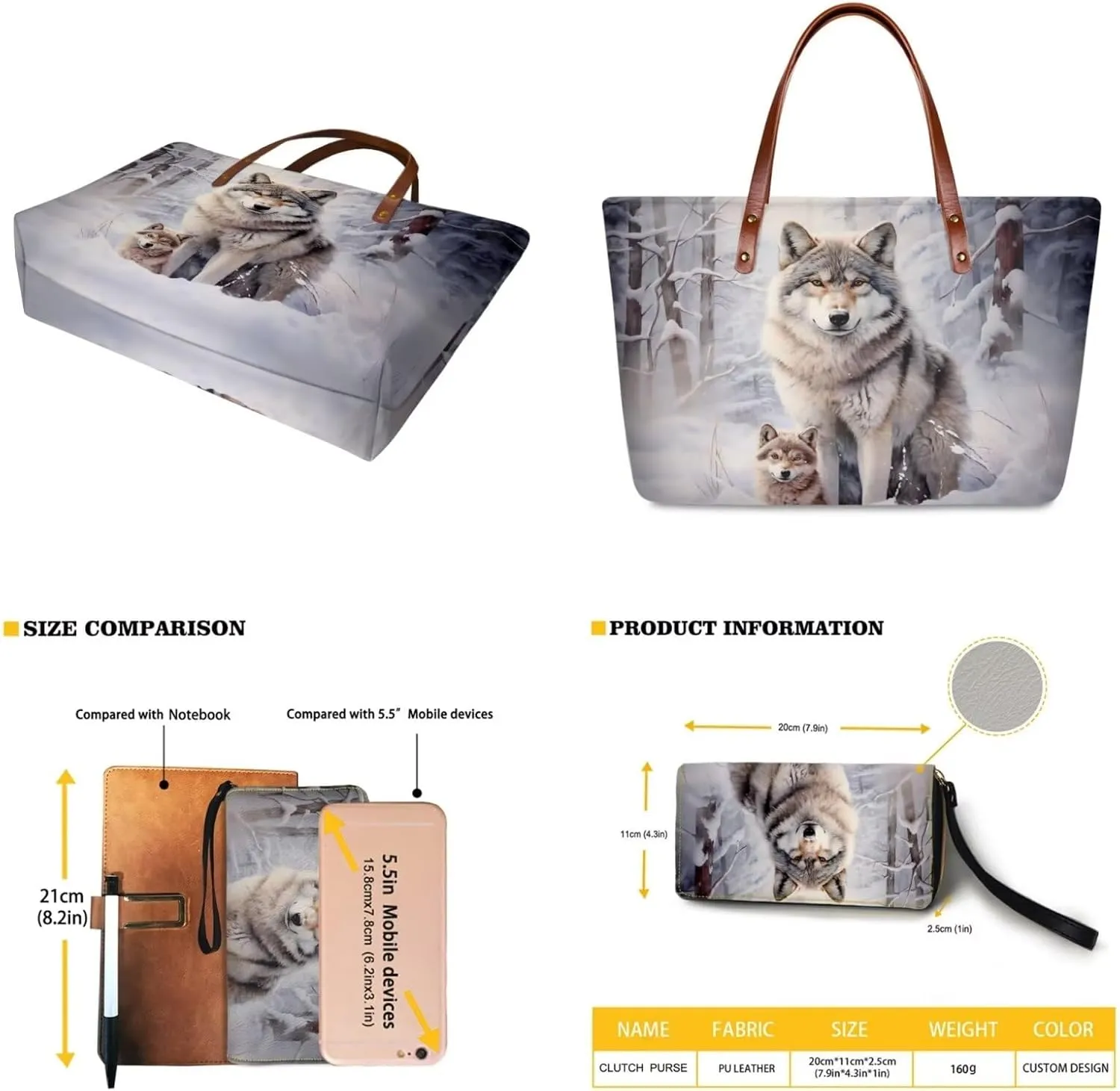 Top Handle Purse for Women, Large Tote Handbag With PU Wallet Set