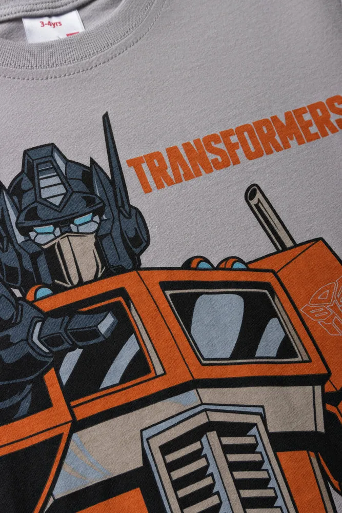 Transformers Short Sleeve T-Shirt Grey