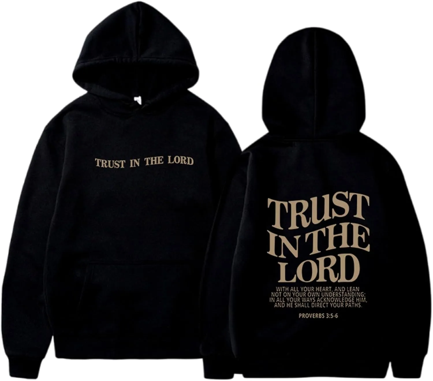 Trust in The Lord Print Hoodies for Womens Oversized Long Sleeve Casual Drawstring Fall Pullover Sweatshirts Tops
