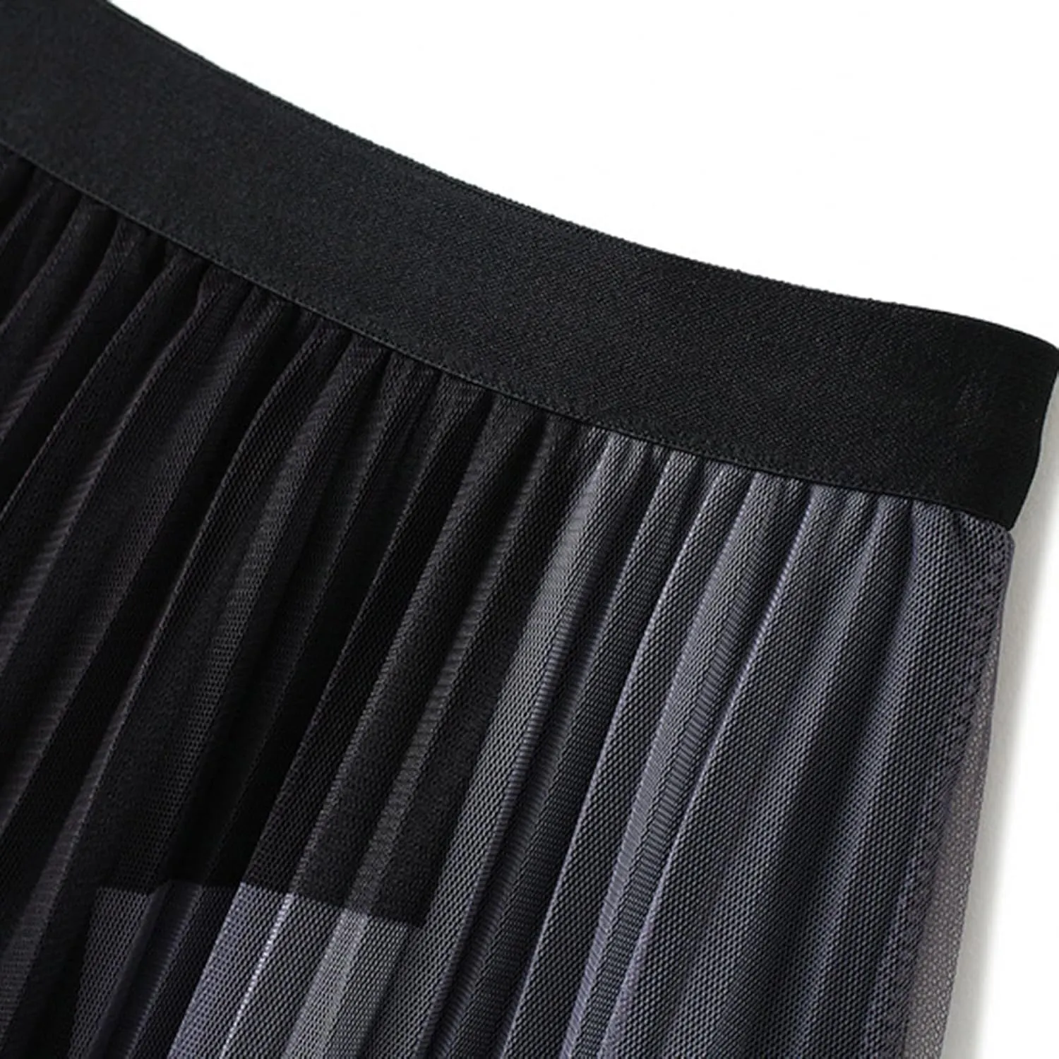tuduoms Women's Long Tulle Tutu Skirt Teen Girls Pleated Layered Midi Skirt Sequin Flowy Maxi Skirt Dress for Wedding Party