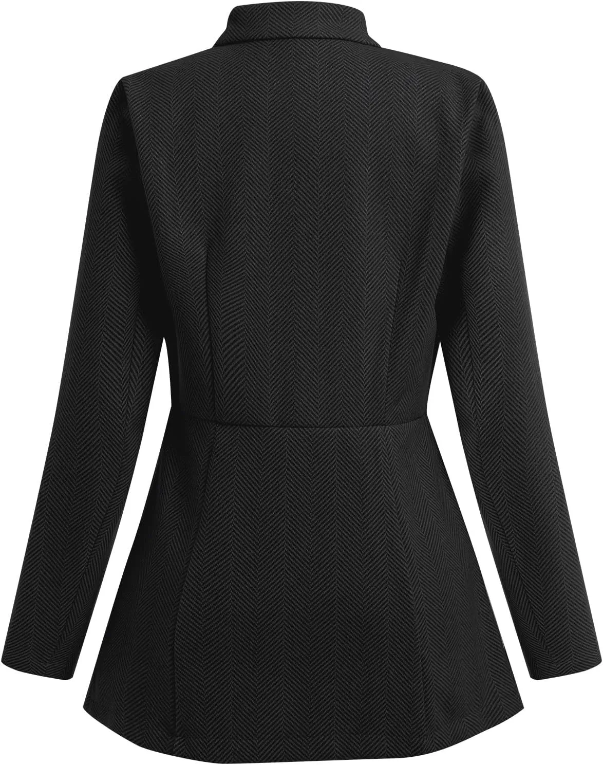 Tweed Blazers for Women Long Sleeve Open Front Jacket with Pocket Business Office Blazer