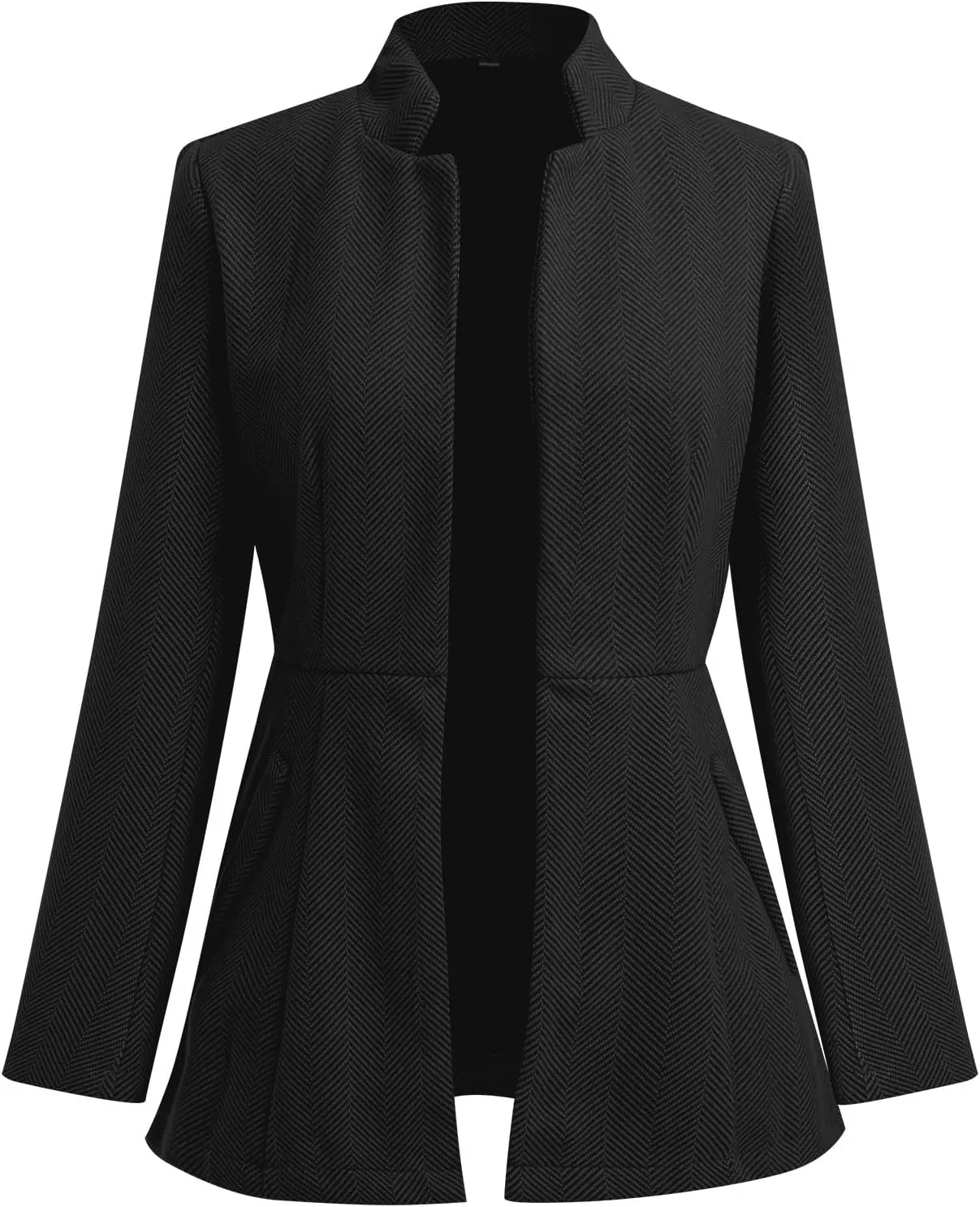 Tweed Blazers for Women Long Sleeve Open Front Jacket with Pocket Business Office Blazer