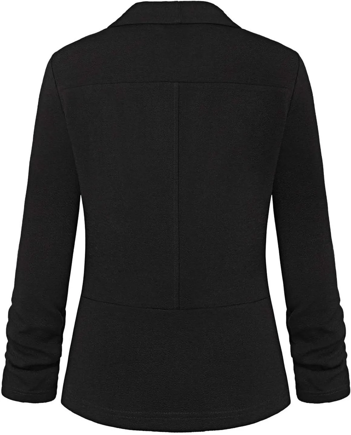 Unifizz Womens Casual Blazer Pockets Open Front Cardigan Work Office Jacket 3/4 Sleeve