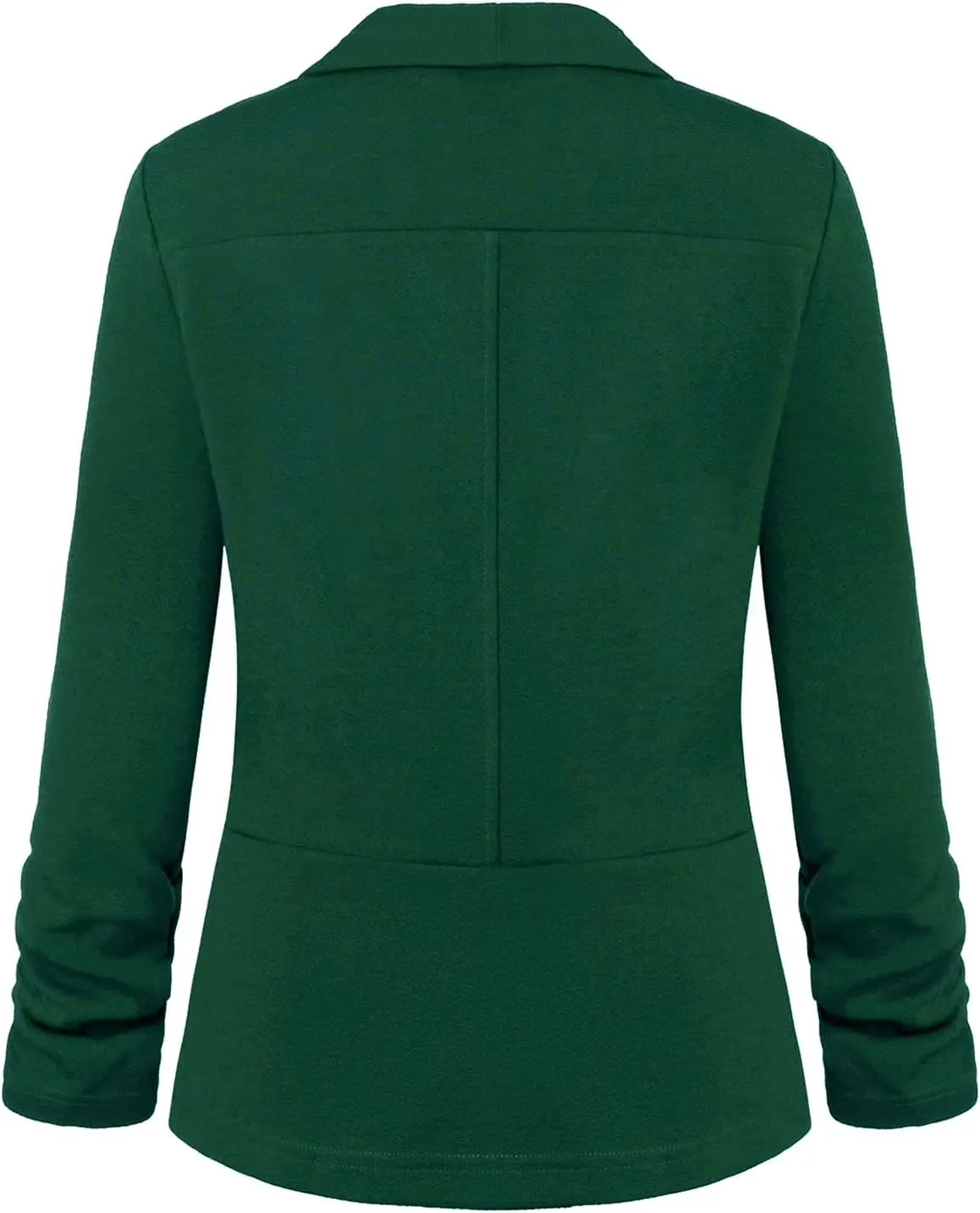 Unifizz Womens Casual Blazer Pockets Open Front Cardigan Work Office Jacket 3/4 Sleeve