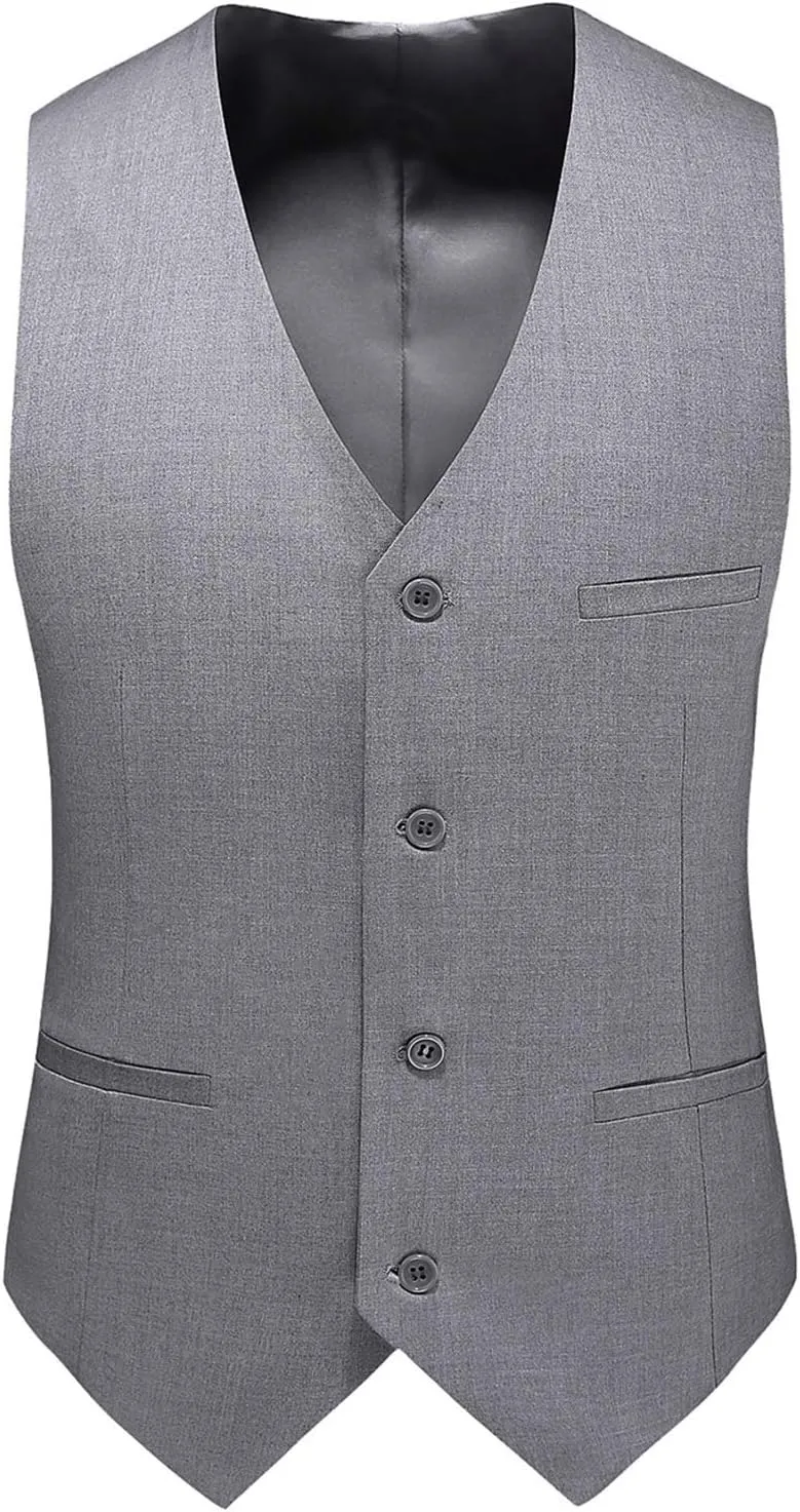 UNINUKOO Mens Suits 3 Piece Classic Fit Wedding Guest Outfit Suit Jacket Pants with Vest