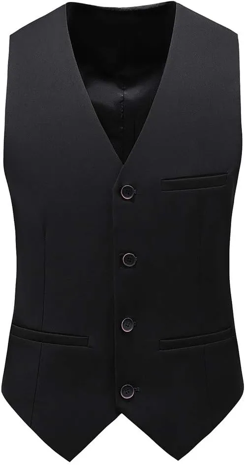 UNINUKOO Mens Suits 3 Piece Classic Fit Wedding Guest Outfit Suit Jacket Pants with Vest