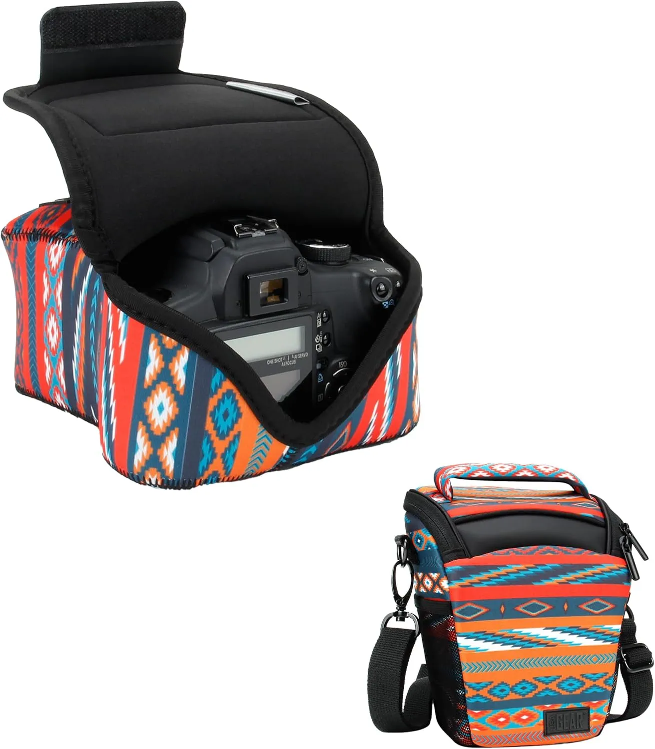 USA Gear DSLR Camera Sleeve (Southwest)   Top Loading Camera Case (Southwest) - Bundle