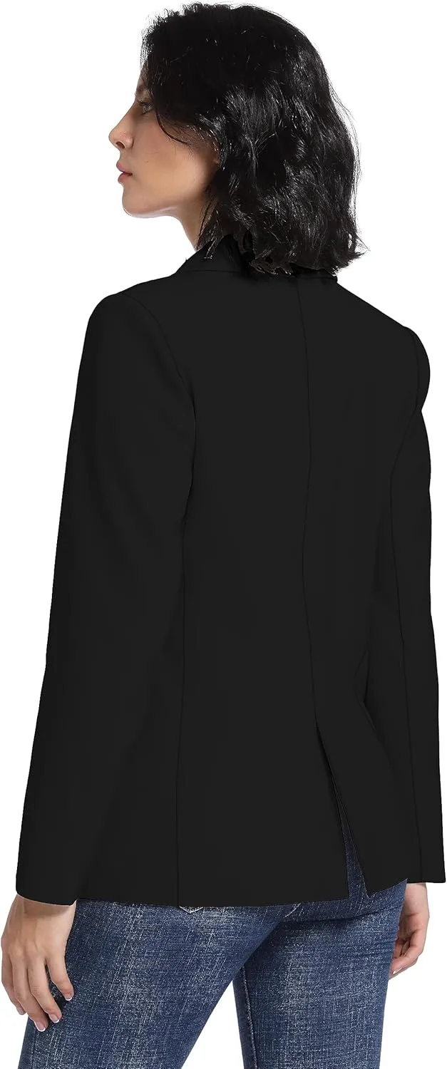 V VOCNI Womens Blazer Jackets Long Sleeve Lapel Open Front Pockets Casual Work Office Blazers Button Jacket Suit