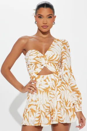 Vacation Calls Tropical Romper - Orange