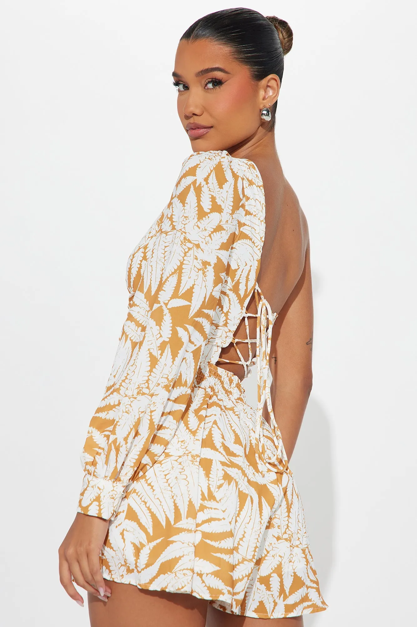 Vacation Calls Tropical Romper - Orange