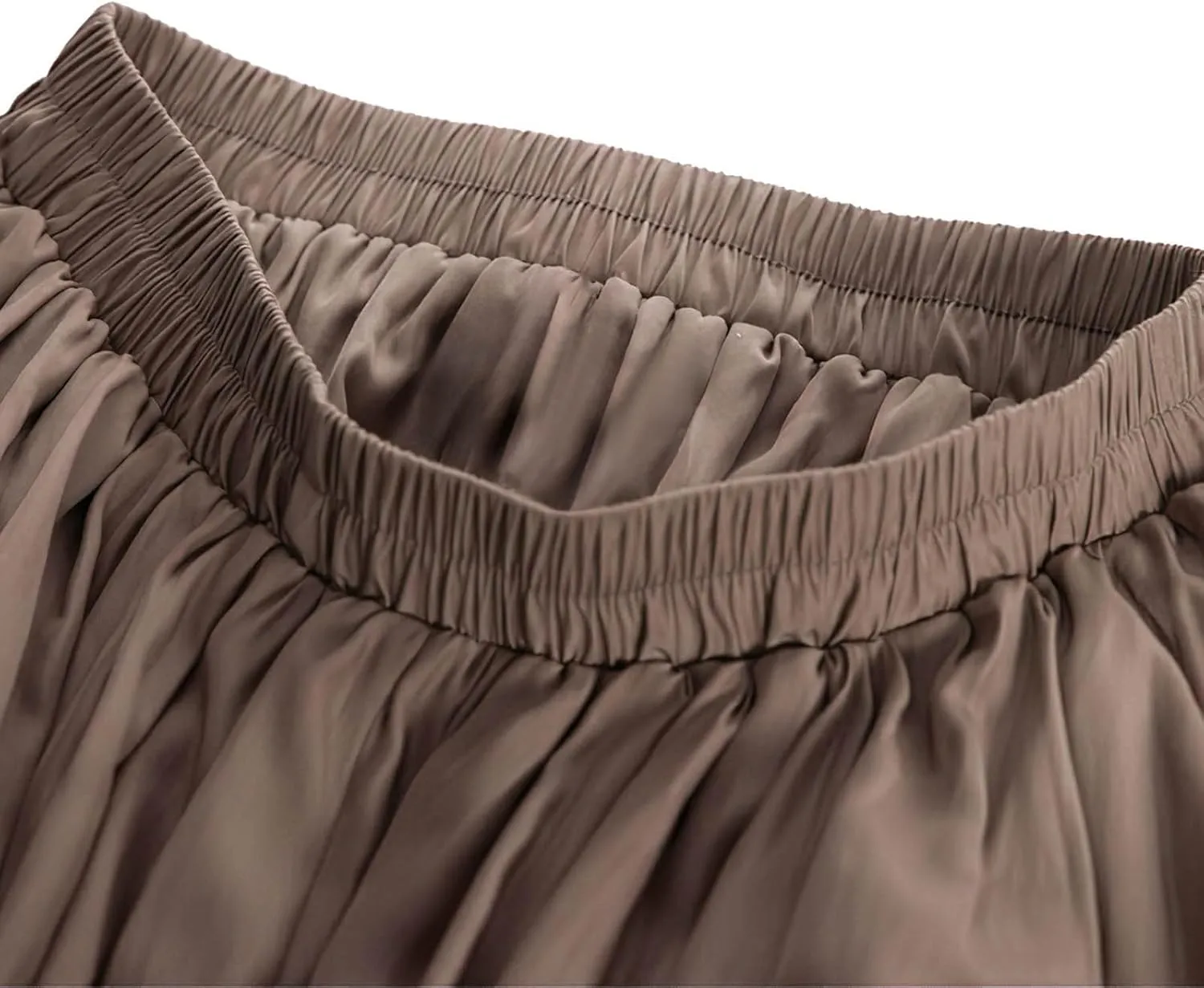 Vintage Ankle-Length Skirts for Women Pleated Tiered Long Skirts High Waisted Asymmetrical Ruffle A Line Maxi Skirt