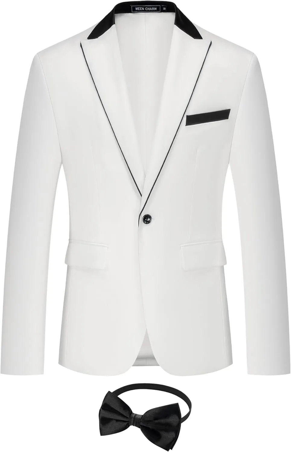 WEEN CHARM Men's Lightweight Suit Jacket Slim Fit Blazer for Spring Summer Single Button Wedding Office Sport Coat
