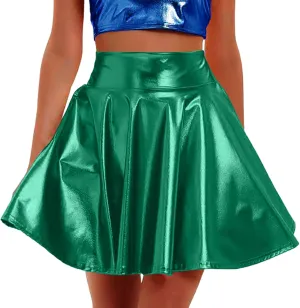 White Skirt Women Pleated Casual Curvy Hem Skirts Pure High Waisted Plus Size Baggy Skirt Performance Cosplay Skirt