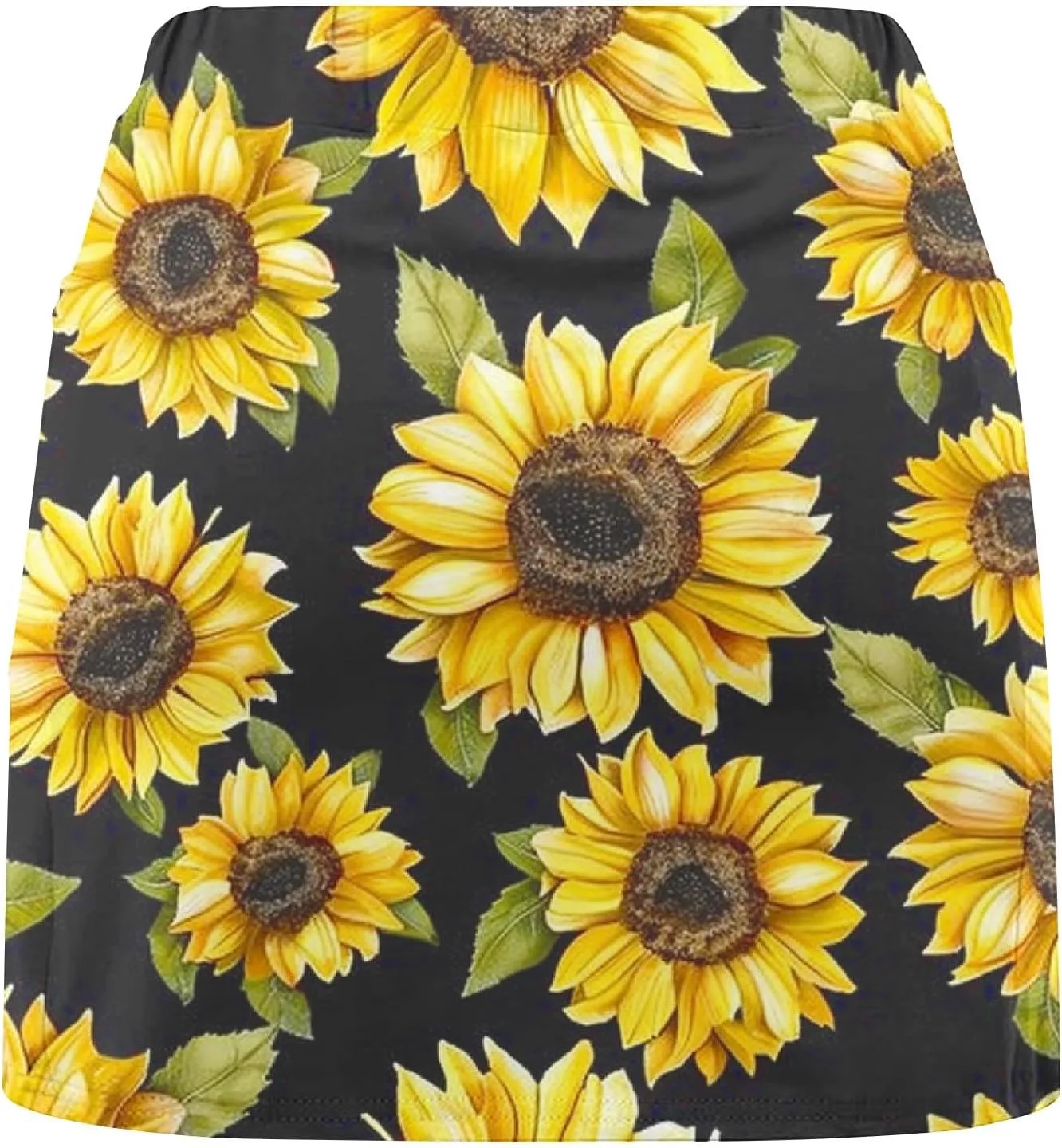 Women Athletic Shorts Trendy Summer Print High Waist Yoga Pant Tennis Skirt Built in Shorts Workout Lounge Golf Skirt