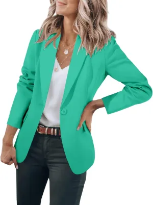 Women Blazers for Work Casual Open Front Long Sleeve Work Office Suit Jackets Lightweight Formal Business Blazer Coat