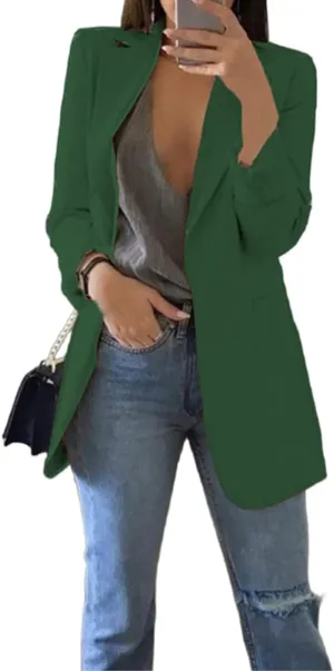 Women Business Casual Blazer Jacket Elegant Long Sleeve Oversized Lapel Blazers Work Professional Suit Jacket Clothes