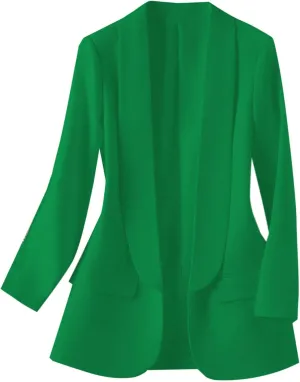 Women Business Casual Blazer Jacket Shawl Collar Long Sleeve Blazers Coat Slim Fit Work Office Outerwear Suit Jacket