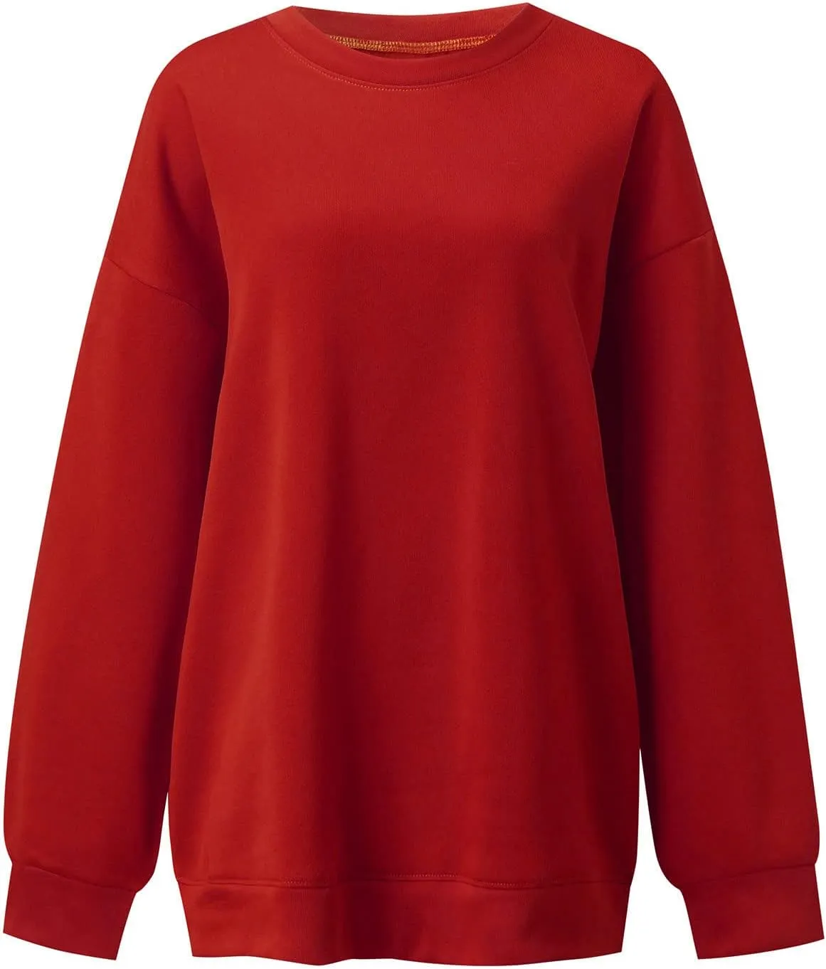 Women Oversized Sweatshirts Crewneck Fleece Hoodies Long Sleeve Pullover Top Fall Fashion Teen Girls Preppy Clothes