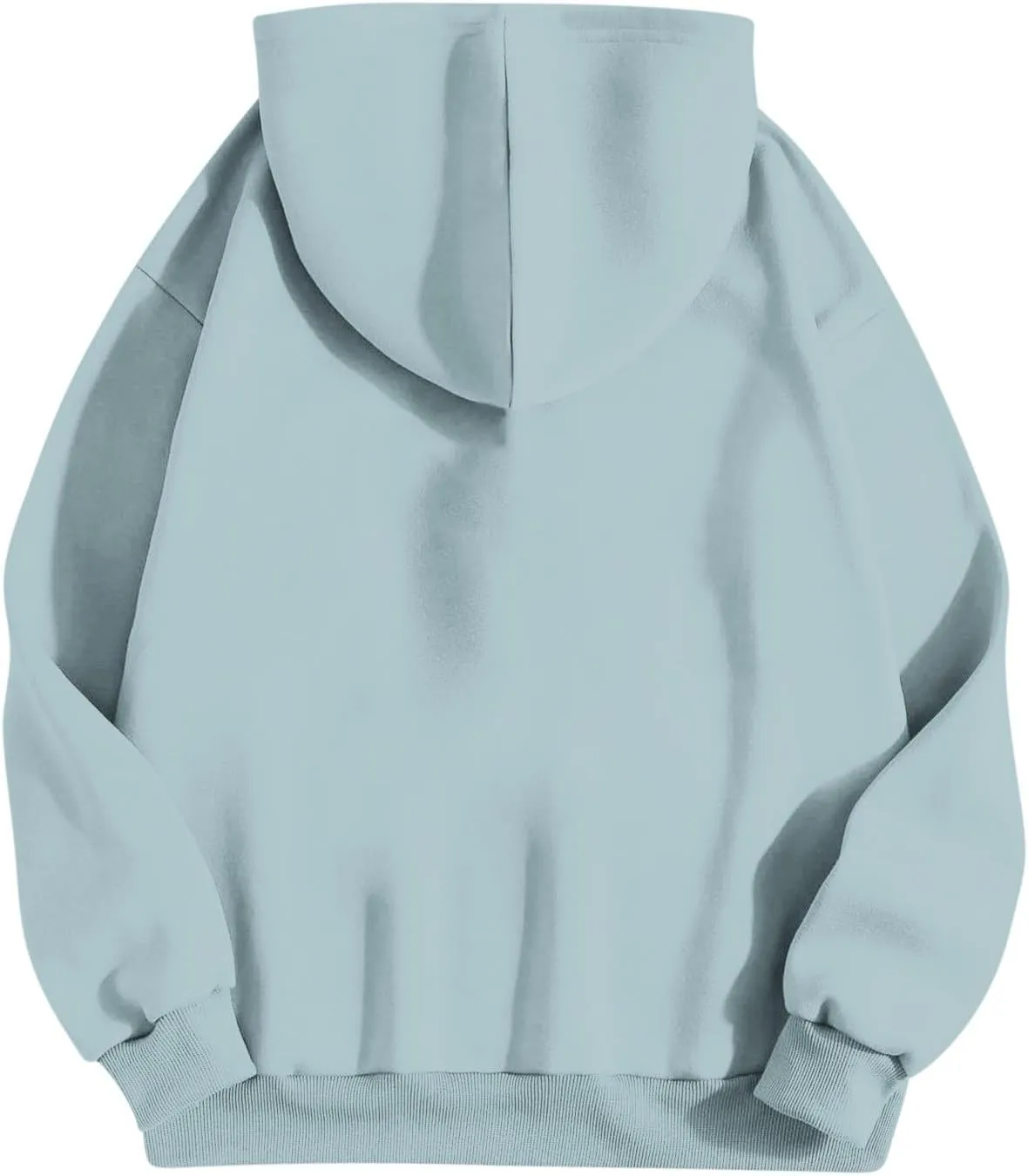 Women Plain Oversized Hoodies Crewneck Hooded Sweatshirt Y2K Cute Pullover Sweater Comfy Fall Outfits Clothes 2024