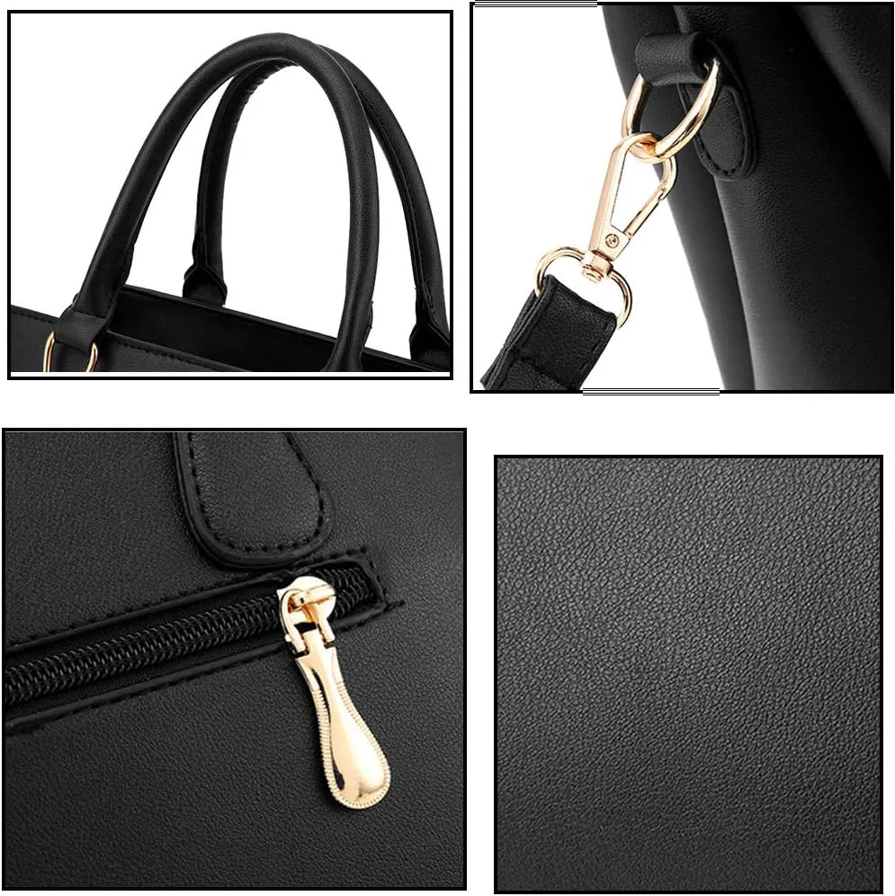 Women Satchel Shoulder Top-handle Bag with Plush Ornaments Tote Purse Handbag