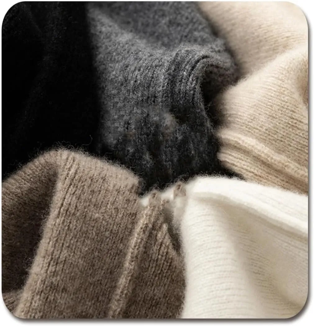 Women Wool Knit Harem Pants Fall Winter Thin Loose Pants Drawstring Elastic Waistband Grandma