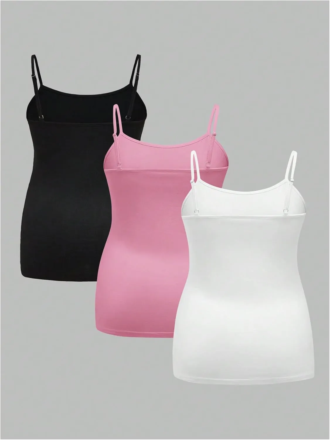 Women's 3 Pack Maternity Cami Top Casual Ruched Spaghetti Strap Pregnancy Camisole
