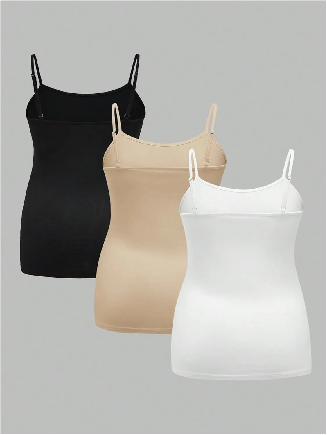 Women's 3 Pack Maternity Cami Top Casual Ruched Spaghetti Strap Pregnancy Camisole