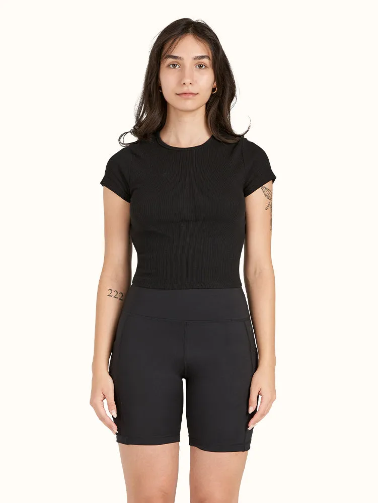 Women's Bike Shorts with Mesh Pockets