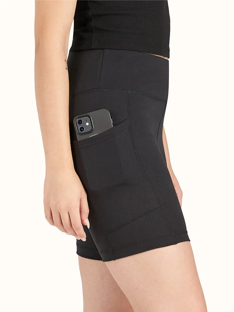 Women's Bike Shorts with Mesh Pockets