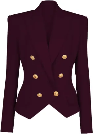 Women's Blazer Business Women Casual Long Sleeve Double Breasted Suit Jacket Office Lady Work Blazers Suit