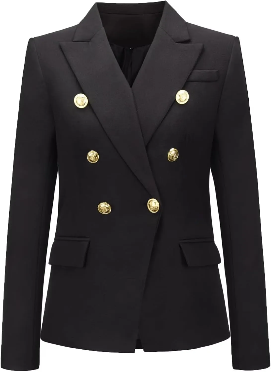 Women's Casual Blazer Solid Double Breasted Blazer Suit for Women Open Front Women Work Suit Jacket Blazers