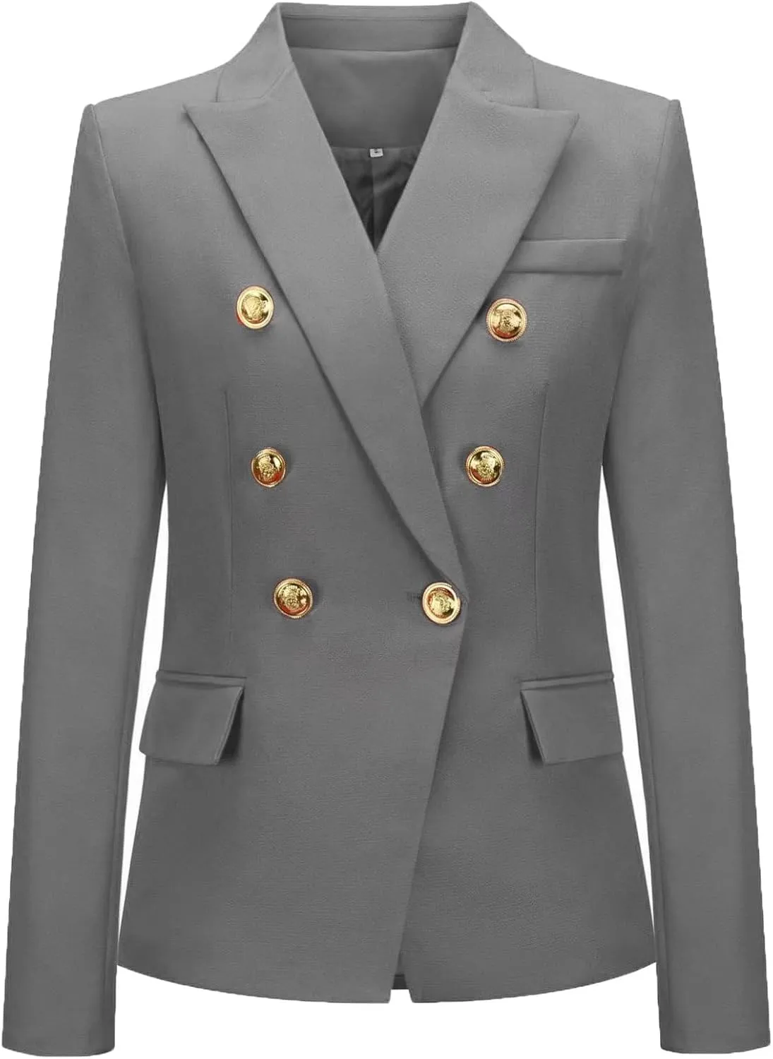Women's Casual Blazer Solid Double Breasted Blazer Suit for Women Open Front Women Work Suit Jacket Blazers