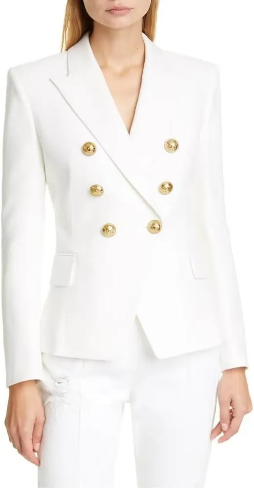 Women's Casual Blazer Solid Double Breasted Blazer Suit for Women Open Front Women Work Suit Jacket Blazers