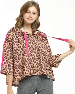 Womens Casual Cropped Hoodie, 3/4 Sleeve Loose Pullover Sweatshirt Crop Top