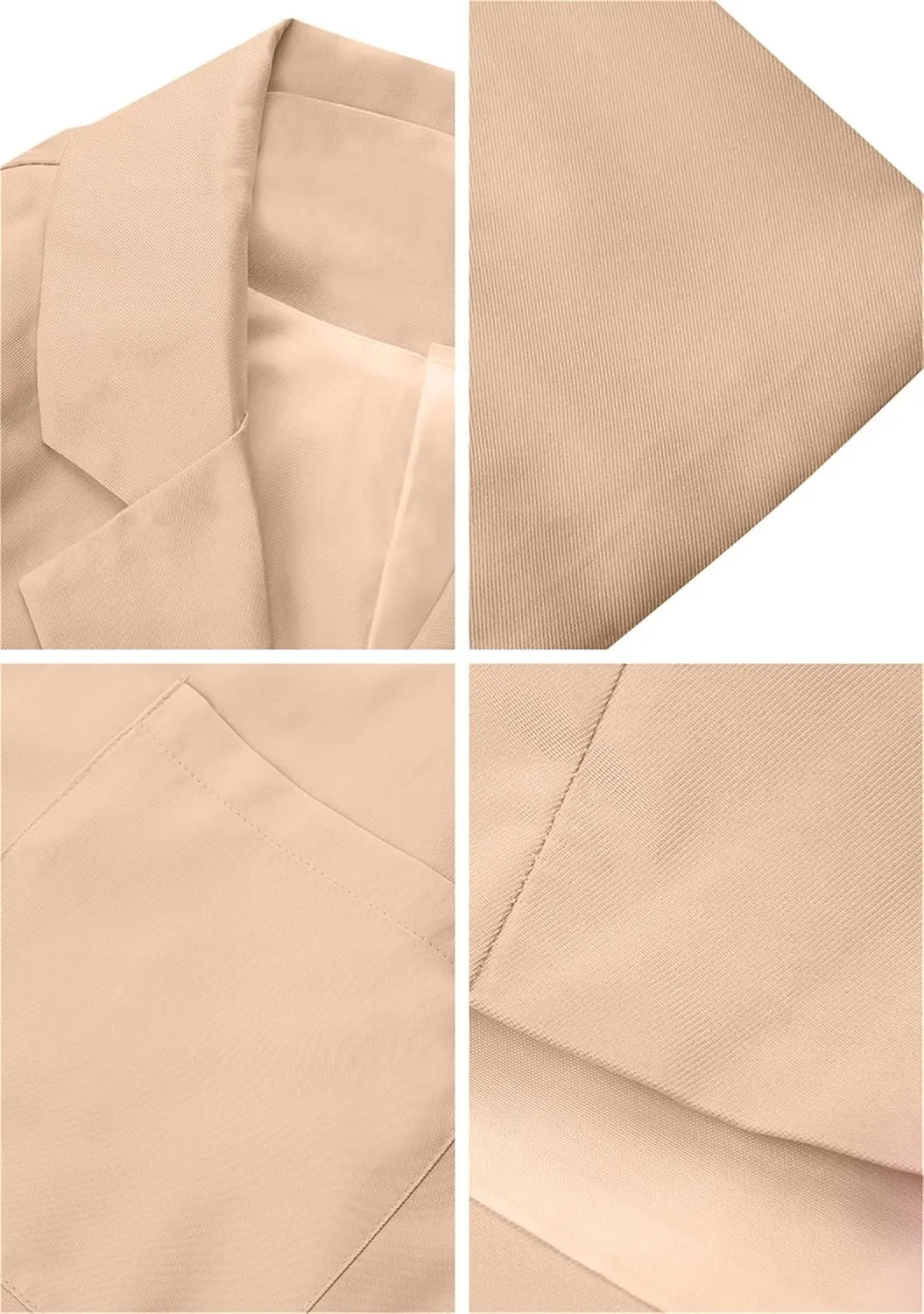 Women's Casual Lapel Jackets Long Sleeve Blazers with Pockets Basic Open Front Suits