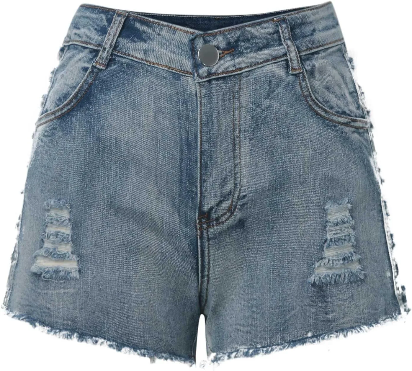 Women's Denim Shorts Mid-High Waisted Casual Stretch Trendy Summer Y2k Baggy Ladies Sexy Hot Jean Shorts Cutoff Jorts