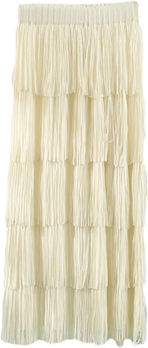 Women's Fringe High Waist Pencil Bodycon Skirts, Sexy Elegant Tassel Long Midi Skirt Summer Party Dance Skirts