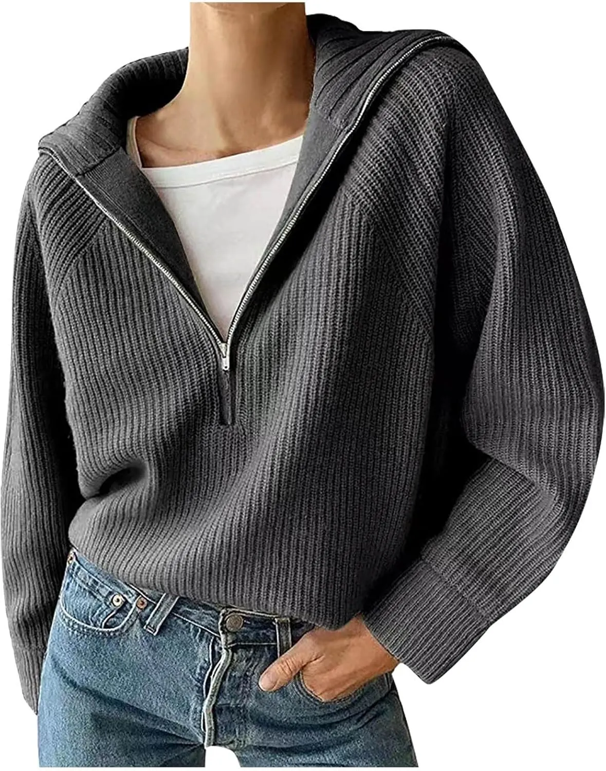 Women's Full Zip Up Hoodie Long Sleeve Hooded Sweatshirts Pockets Jacket Casual Coat for Women