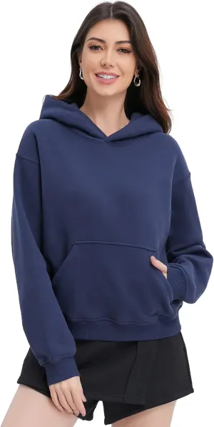Womens Hoodies Long Sleeve Fleece Sweatshirts Pullover Top Cotton Fall/Winter 2024